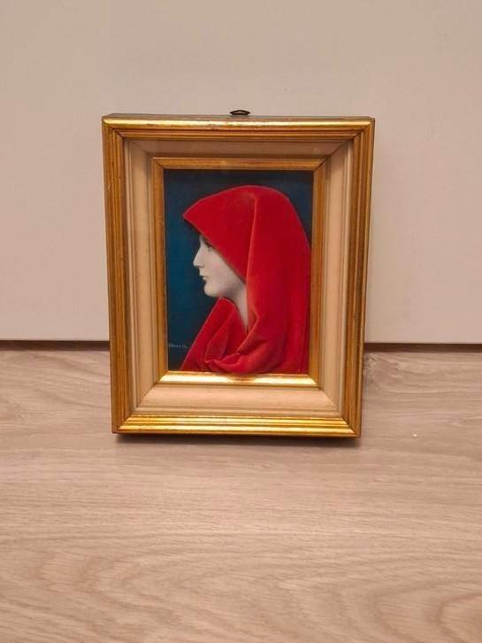 Heilige fabiola prent by henner antiek, Antiek en Kunst, Antiek | Religie, Ophalen of Verzenden