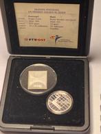 Nederland 1 gulden 2001 Prooflike ZILVER + Postzegel 12,75, Ophalen of Verzenden