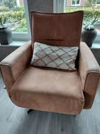 Leren draai stoel cognac kleur., Huis en Inrichting, Fauteuils, Ophalen, 75 tot 100 cm, 50 tot 75 cm