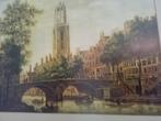 Afbeelding van schilderij Utrecht de Gaardebrug /Dom Toren., Ophalen