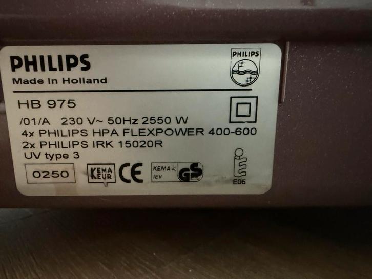 Zonnebank SunRelaxmobile philps hb975, Witgoed en Apparatuur, Zonnebanken en Gezichtsbruiners, Zonnebank enkelzijdig, Minder dan 10 lampen