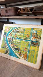 Oude landkaart schoolkaart het hollandse polderland, Antiek en Kunst, Ophalen of Verzenden, Aardrijkskunde