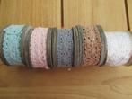 5 rollen katoen kant verschillende kleuren, Hobby en Vrije tijd, Ophalen of Verzenden, Nieuw, Materiaal