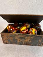 Vintage papieren kerstballen papier-maché nostalgisch, Ophalen of Verzenden, Zo goed als nieuw