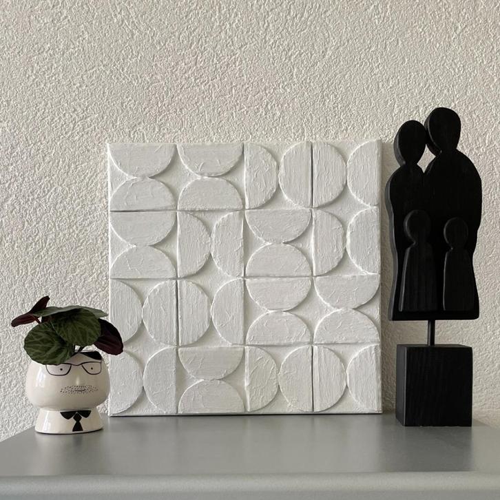 Cardboard Art met reliëf op canvas - nu voor speciale prijs, Huis en Inrichting, Woonaccessoires | Wanddecoraties, Nieuw, Ophalen of Verzenden