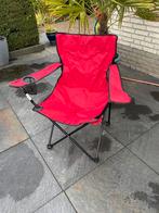 Rode Campingstoel - Inklapbaar 2 stuks, Ophalen of Verzenden, Gebruikt, Metaal, Inklapbaar