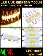 LED Caravan COB injection module 1W - 3 chip – IP54 Warmwit, Ophalen of Verzenden, Nieuw