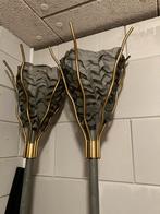 Wandlampen, toortsen, Huis en Inrichting, Lampen | Wandlampen, Ophalen, Zo goed als nieuw, Metaal