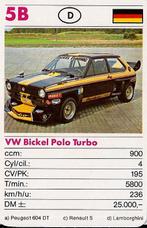 Kw15806 autokaartje 5b -- vw bickel polo turbo, Ophalen of Verzenden, Zo goed als nieuw, Auto's