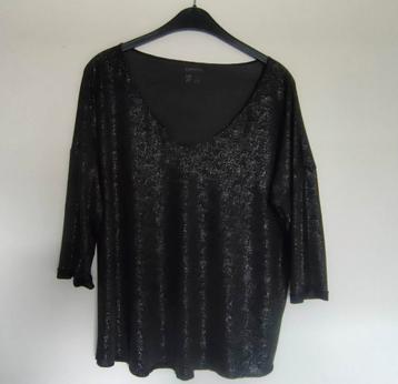 Zwarte blouse/longsleeve met een glittertje maat 42 beschikbaar voor biedingen