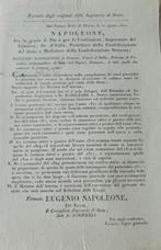 Decreet Italië Napoleon Milano Bologna 1810, Ophalen of Verzenden