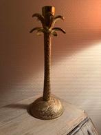 Palmboom kaarsenstandaard metaal goudkleur, Ophalen of Verzenden, Zo goed als nieuw, Metaal, Minder dan 25 cm