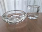 Copier Leerdam spijkerglas asbak sigarettenhouder set, Ophalen