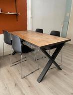 Houten tafel 160 x 80 cm, Ophalen, 50 tot 100 cm, Zo goed als nieuw, 150 tot 200 cm