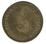 noodgeld broeders van liefde5 francs 3de serie nr 13 klein5, Verzenden, Losse munt