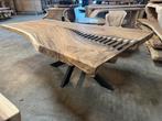 Unieke boomstam eettafel suarhout massief met mozaïek nieuw, Huis en Inrichting, Tafels | Eettafels, Ophalen, Vijf personen of meer