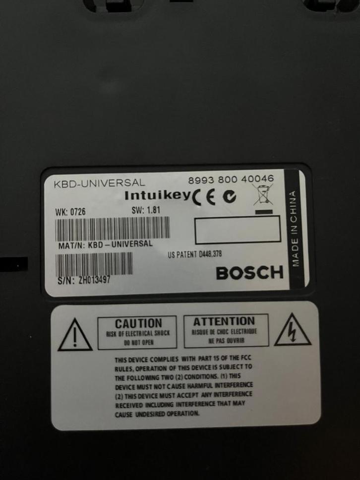 Bosch intuikey kbd universal, Audio, Tv en Foto, Videobewaking, Gebruikt, Ophalen