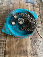 Landelijke houten Chapati schaal, Ophalen of Verzenden, Zo goed als nieuw, Rond, Hout