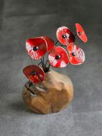 7 klaprozen keramiek, Ophalen of Verzenden