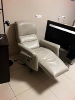Elektrische lederen relaxzetel, Huis en Inrichting, Ophalen, Gebruikt, 75 tot 100 cm, Leer