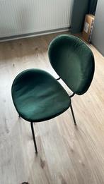 Groene velvet stoel, Huis en Inrichting, Stoelen, Ophalen, Overige kleuren, Zo goed als nieuw, Eén