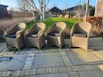 4 Kunststof Rotan Tuinstoelen, Tuin en Terras, Ophalen of Verzenden, Gebruikt, Kunststof