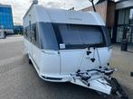 Hobby 560 WLU 2019 MOVER + AIRCO + THULE LUIFEL, Caravans en Kamperen, Caravans, 2 aparte bedden, Bedrijf, 5 tot 6 meter, Standaardzit