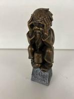 Bronzen beeldje '50ste mijlpaal', Antiek en Kunst, Kunst | Beelden en Houtsnijwerken, Ophalen of Verzenden