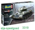modelbouw  Revell 1:35 T34-85 Tank 3319 (1944 ) Udssr, Hobby en Vrije tijd, Modelbouw | Auto's en Voertuigen, 1:32 tot 1:50, Nieuw