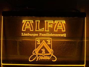 Led Lichtbord ALFA BIER 3d neon look  beschikbaar voor biedingen