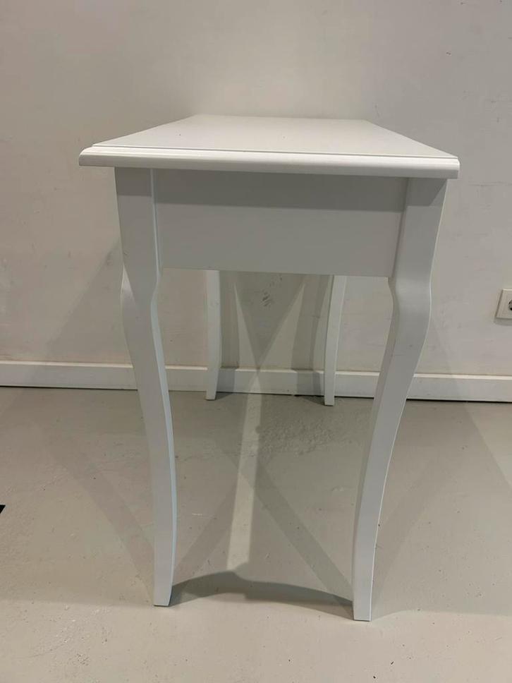 Mooi Wit Tafeltje met Lade., Huis en Inrichting, Tafels | Sidetables, Zo goed als nieuw, 25 tot 50 cm, 50 tot 100 cm, Rechthoekig