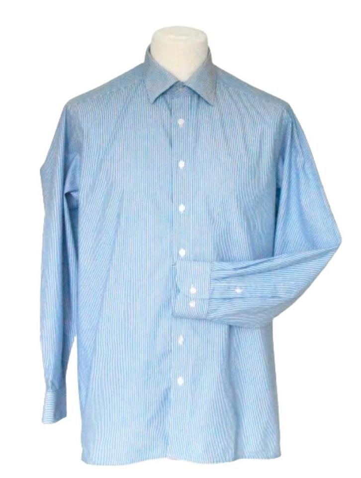 Royal Class gestreept overhemd, shirt, Mt. XL, Kleding | Heren, Overhemden, Zo goed als nieuw, Halswijdte 43/44 (XL), Blauw, Verzenden