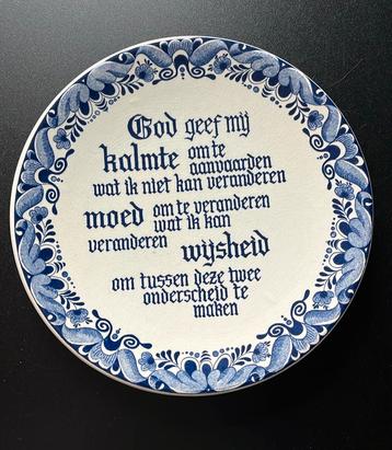 Delfts Blauw Wandbord - 22,5 cm beschikbaar voor biedingen