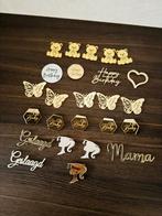 Acryl Taarttoppers Set (25 stuks), Ophalen of Verzenden, Nieuw, Taarten of Cupcakes, Versiering