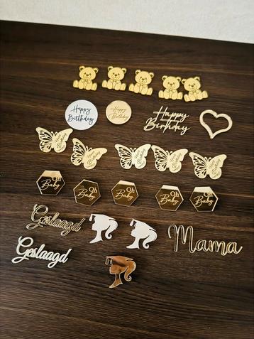 Acryl Taarttoppers Set (25 stuks) beschikbaar voor biedingen