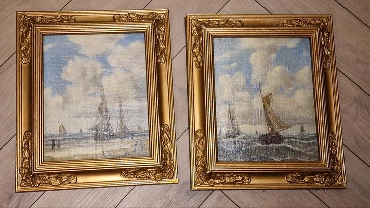 Olieverfschilderijen Bomschuiten - Bal, Antiek en Kunst, Kunst | Schilderijen | Klassiek, Ophalen of Verzenden