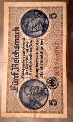 Duitsland 5 Reichsmark 1940-1945 Deerde Reich, Verzenden, Duitsland