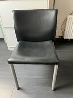 Leolux Myto 103 Eetkamerstoel - Zwart Leder, Huis en Inrichting, Stoelen, Ophalen, Gebruikt, Zwart, Leer
