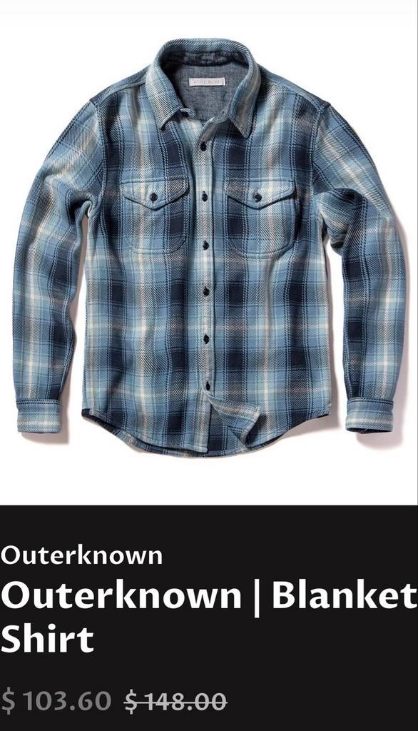 Nieuw: Outerknown overhemd lange mouw blauw, Kleding | Heren, Overhemden, Nieuw, Halswijdte 41/42 (L), Blauw, Ophalen of Verzenden