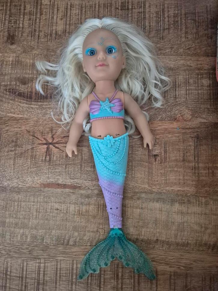 Baby born zeemeermin(kan echt zwemmen), Kinderen en Baby's, Speelgoed | Poppen, Gebruikt, Babypop, Ophalen of Verzenden