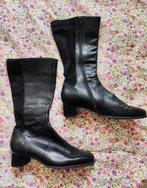 Durea basic zwartleren kuitlaars, met elastiek, mt 5/38, Kleding | Dames, Schoenen, Hoge laarzen, Durea, Zwart, Ophalen of Verzenden