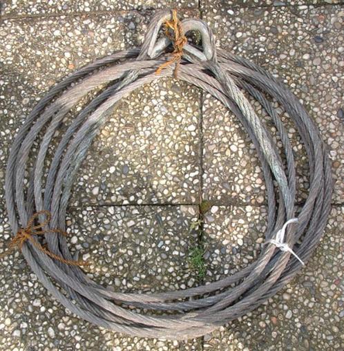 Staalkabel Hijskabel Staaldraad Kabel 16 mm 12 mm 10 mm, Doe-het-zelf en Verbouw, IJzerwaren en Bevestigingsmiddelen, Gebruikt