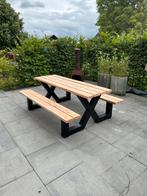 Tuintafel Douglas met stalen onderstel!, Ophalen of Verzenden, Nieuw, Rechthoekig, Staal