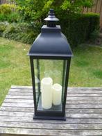 Kaarsenlamp, decoratieve verlichting, kaarlamp, lantaarn, Kunststof, Gebruikt, 50 tot 75 cm, Zwart