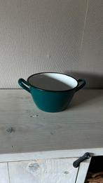 Blauw groen emaille pannetje zonder deksel, Ophalen of Verzenden