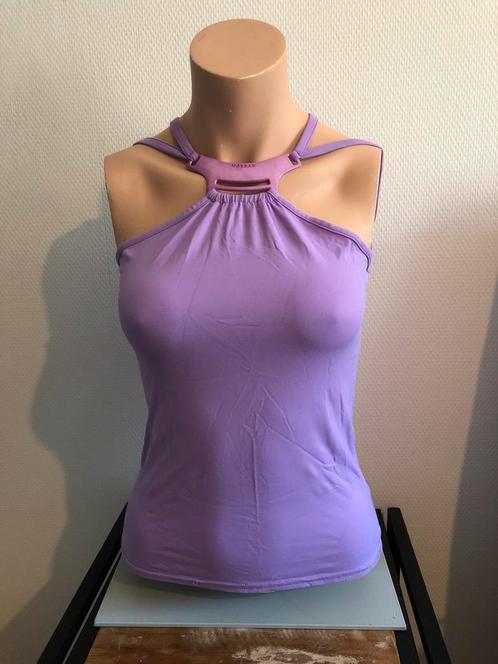 Morgan vintage lila paars halter top hals detail mouwloos, Kleding | Dames, Tops, Zo goed als nieuw, Maat 38/40 (M), Paars, Zonder mouw
