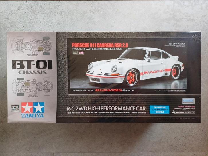 Tamiya 58740 RC Porsche Carrera RSR 2.8 BT-01 Nieuw in doos, Hobby en Vrije tijd, Modelbouw | Radiografisch | Auto's, Nieuw, Auto onroad