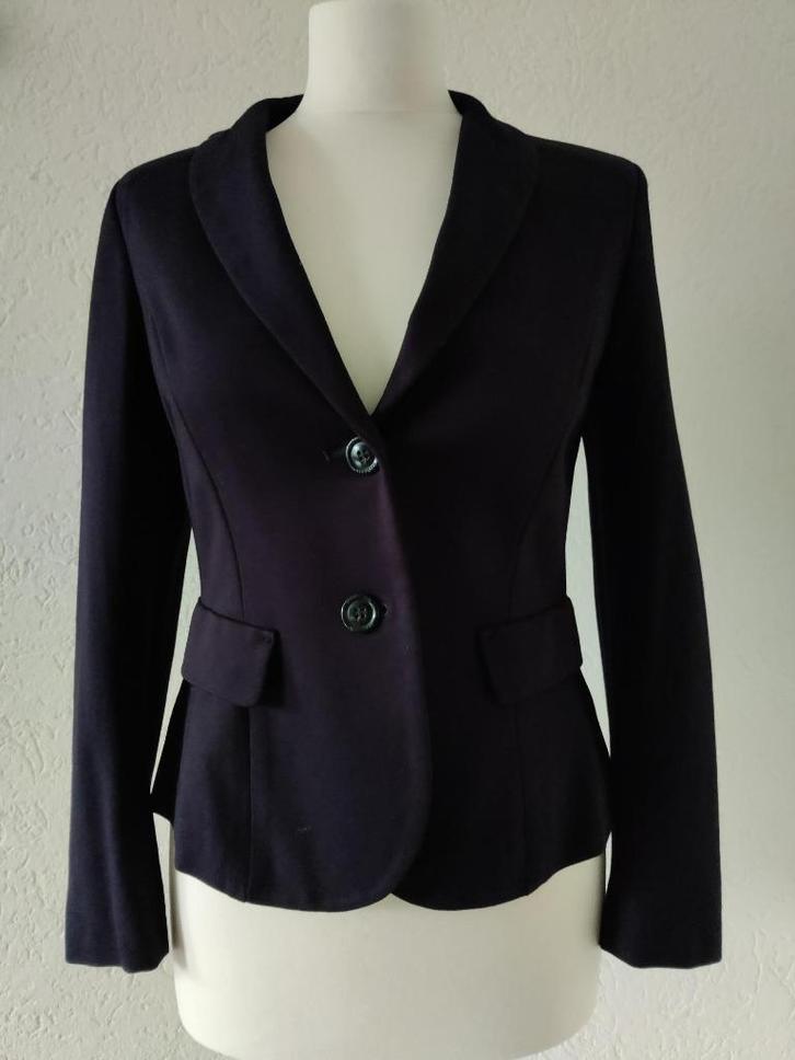 Marc Cain colbert donkerblauw N3, Kleding | Dames, Jasjes, Kostuums en Pakken, Zo goed als nieuw, Jasje, Maat 38/40 (M), Blauw