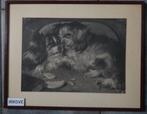 OUDE ETS MET CAVALIERS SPANIELS ! * Antiek *, Antiek en Kunst, Verzenden