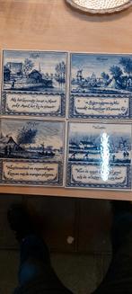 Delfts Blauwe Bordjes - 4 Jaargetijden, Antiek en Kunst, Antiek | Wandborden en Tegels, Ophalen